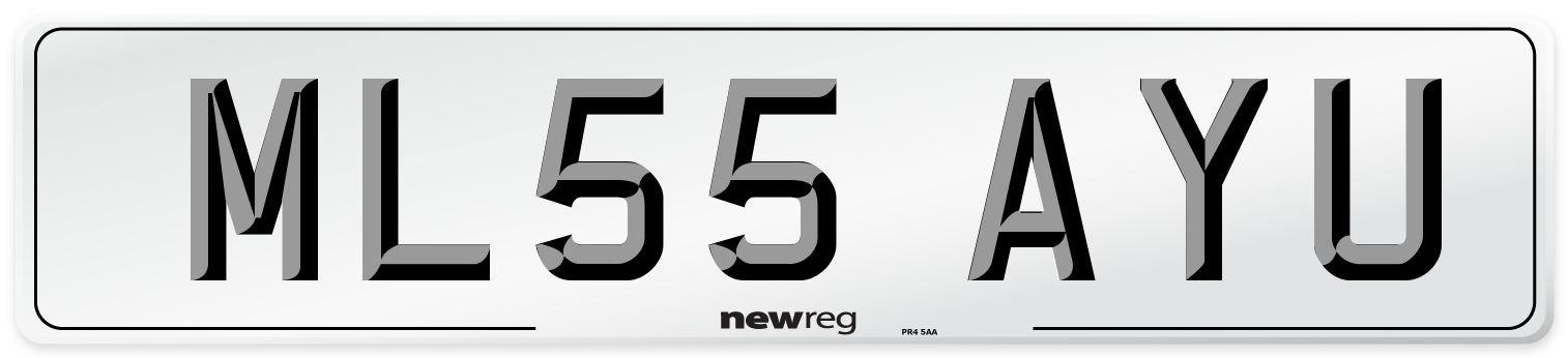 ML55 AYU Number Plate from New Reg